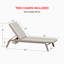 Ensemble de 2 chaises longues réglables en aluminium pour terrasse inclinable avec coussin-2015946476