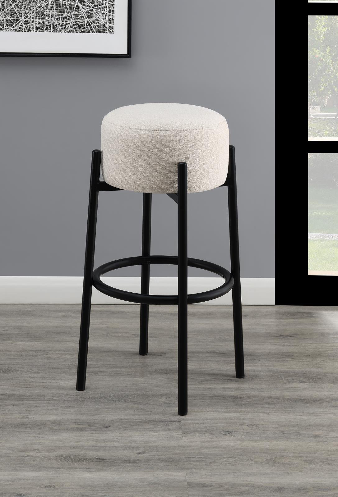 White discount backless stools