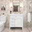 Armoire de rangement moderne avec 2 tiroirs, meuble-lavabo de salle de bain 30 po avec tiroir en résine Farmbry-1055674680