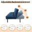 3-in-1 Convertible Futon Sofa Bed, Dual Armrest Styles, Heavy-Duty Compact Loveseat-1116474657