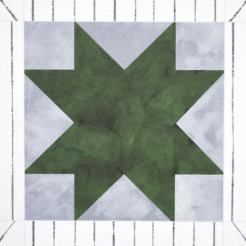 Schumacher x Backdrop Alexander Wallpaper, Dutch Green/Slate