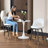 Modern 360Â° Rotatable PU Upholstered Bar Stool Set of 2 with Metal Legs-207320030