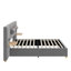 Grand lit plateforme tapissier avec ports de charge USB-649366225