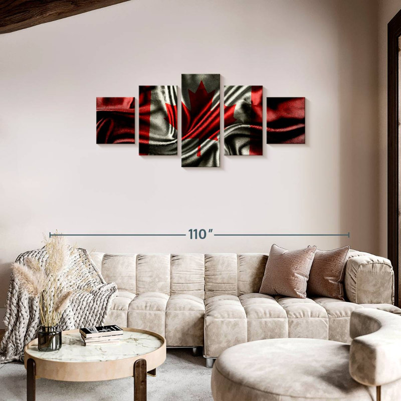 Dark Canada Flag, 34" H x 74" W