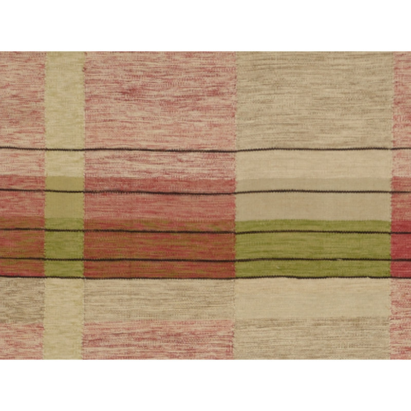 Plaid Area Rug in Brown/Red