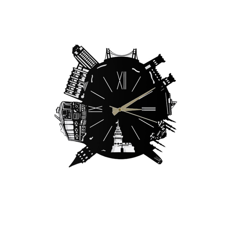 Horloge murale élégante en métal 19,7 po x 19,7 po | Fabrication 100% métal, épaisseur: 0,08 pouce | Conception noire élégante, parfaite pour la décoration intérieure et le bureau | Facile à accrocher avec pièce arrière, pièce fonctionnelle et moderne
