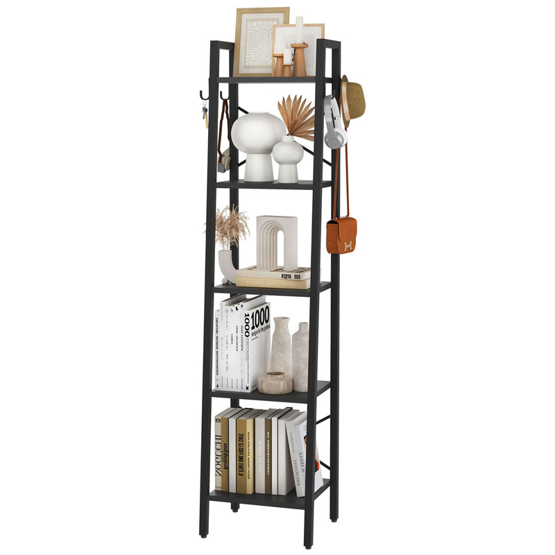 406.4cm H x 86.36cm W Metal Ladder Bookcase