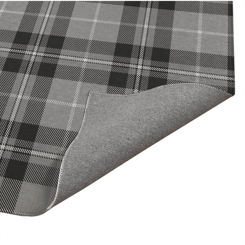 Tapis de bureau léger Tartan Block, L 3 pi x L 2 pi, Gris