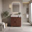 Meuble-lavabo de 76 cm (30 pouces) avec comptoir en pierre frittée, lavabo en céramique sans joint et armoire en contreplaqué-920353432