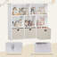 Bibliothèque l 39 "avec 3 tiroirs amovibles, étagères de rangement en bois-479730331