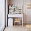 Ensemble de meuble-lavabo 41 po avec miroir à DEL, coiffeuse extra large et tabouret-16547955