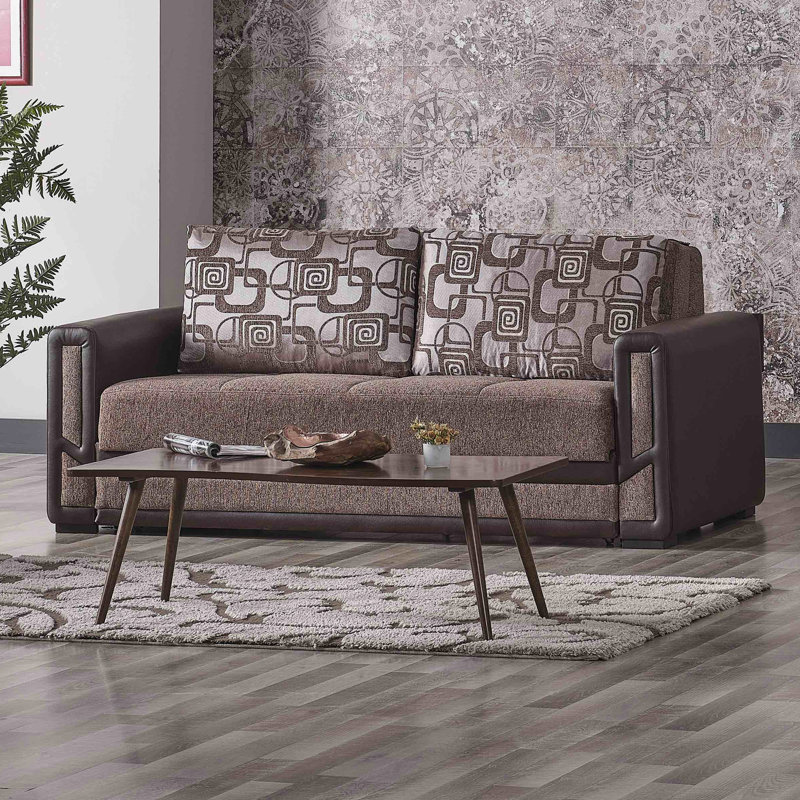 Causeuse convertible avec rangement Primenest Plusecraftmax Collection, Brun