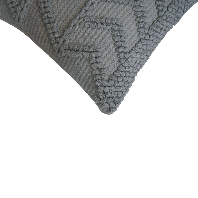 Connerville Geometric Square Cushion, Grey