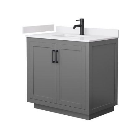 Miranda 36" Freestanding Single Bathroom Vanity with Cultured Marble Top