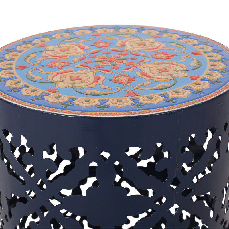 Charmante table d'appoint d'extérieur au design élégant et durable, Bleu très foncé