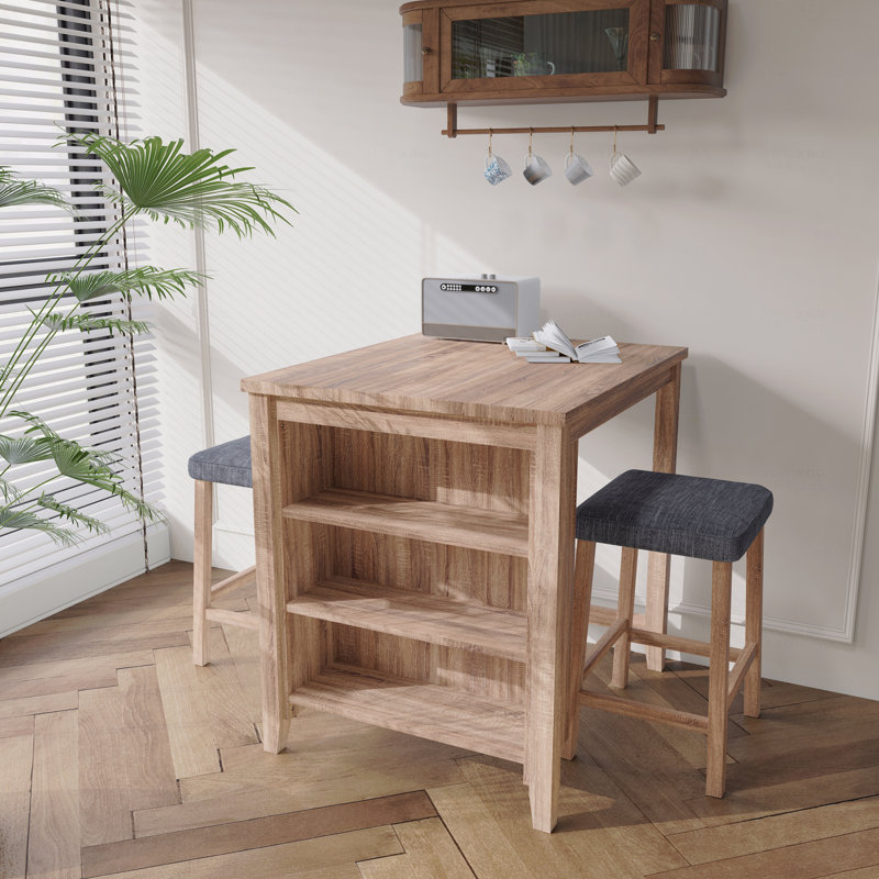 3-Pc Counter Height Dining Table Set