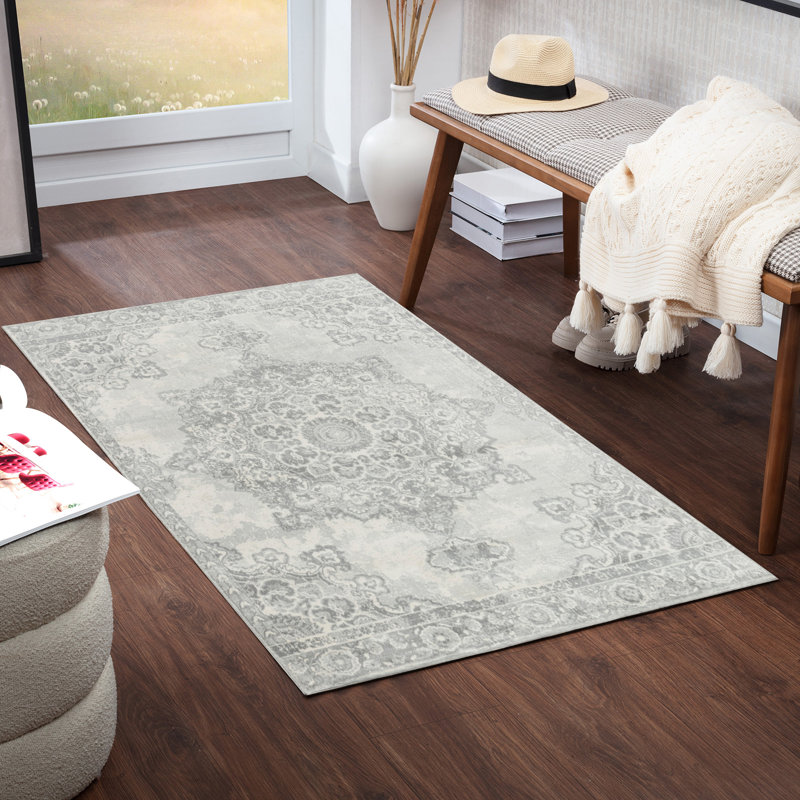 Maxence Power Loom Gray/Ivory Rug, Rectangle 80 x 150cm