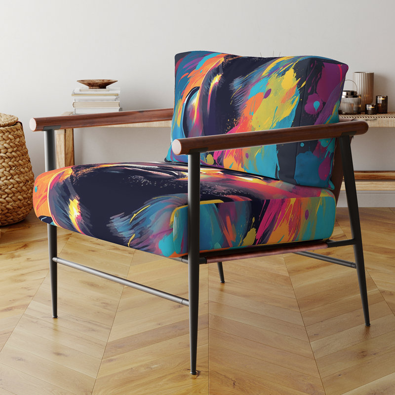Fauteuil d'appoint rembourré Kobe Memory II, Noir