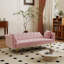 Canapé-lit 72 po en velours convertible capitonné à boutons Chesterfield pour petit salon-2038603779