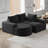99-Inch Chenille Cloud Curved Sectional Sofa With Chaise, L-Shaped Modern Upholstered Sectional Sofa With Deep Seats, Corduroy Sectional Sofa For Living Room And Bedroom, No Assembly Required-372749020