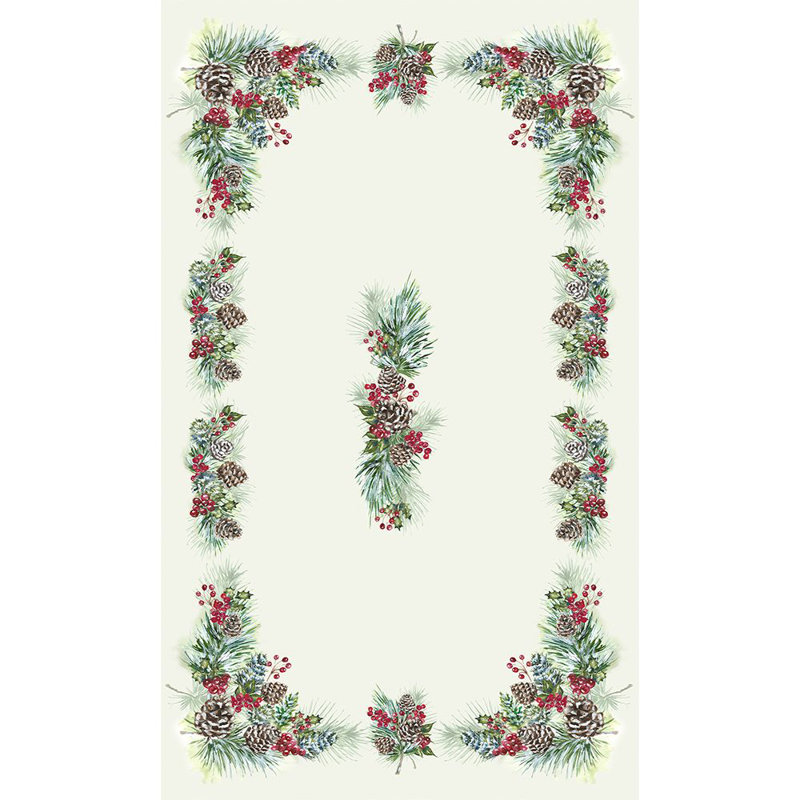 Nappe allbritton winter garland, L 120 po x l 70 po