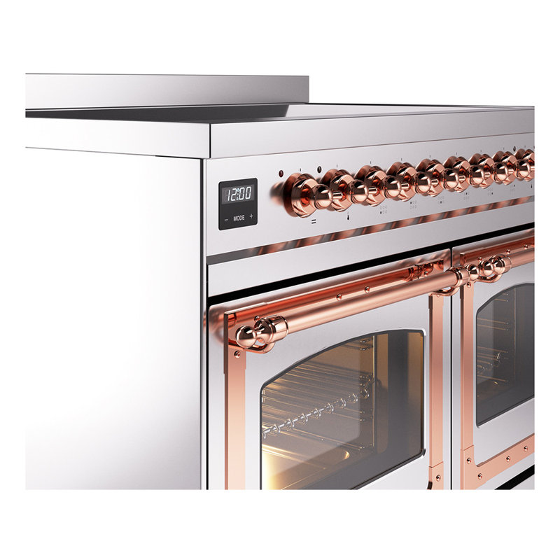 ILVE Nostalgie II Noblesse 40 in Induction Range, Stainless Steel/Copper