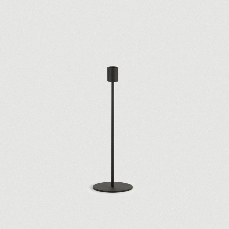 Grand porte-bougie noir Doric, Large