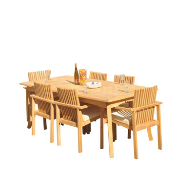 Outdoor 9 - Piece Teak Dining Set