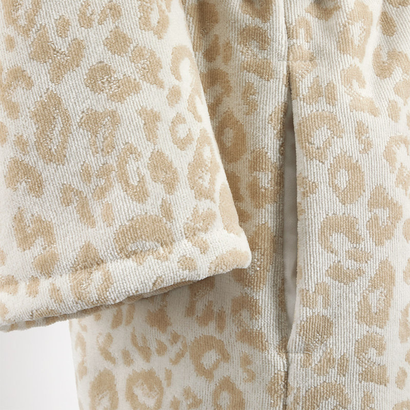 Leopard Shawl Collar Bathrobe, XL