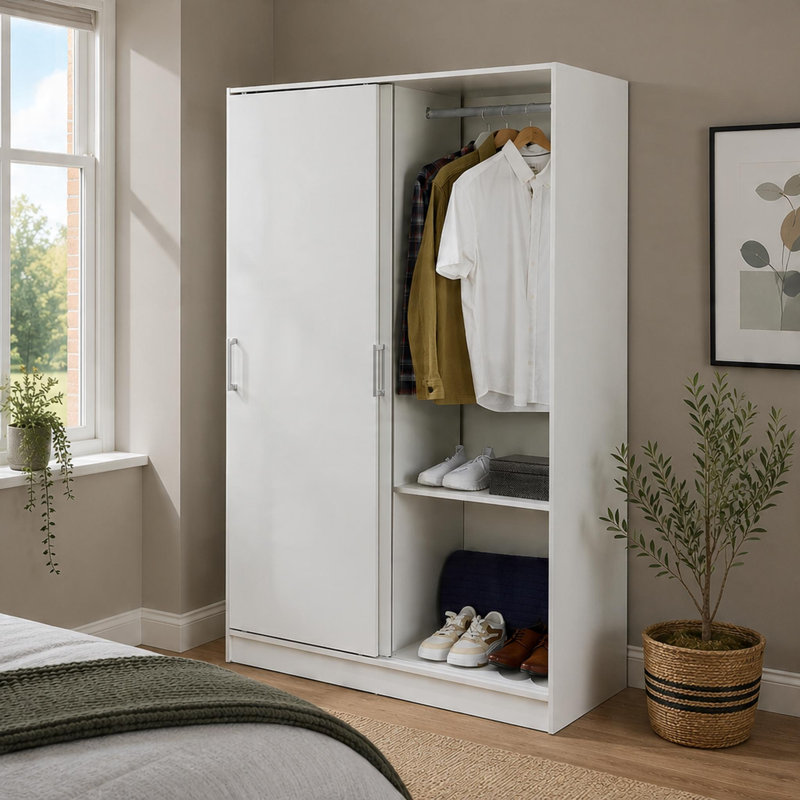 2 Door Manufactured Wood Wardrobe