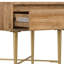 Table de bout contemporaine en bois de manguier massif l 20 po avec tiroir et base en métal Fallon-1293608977-1293608982