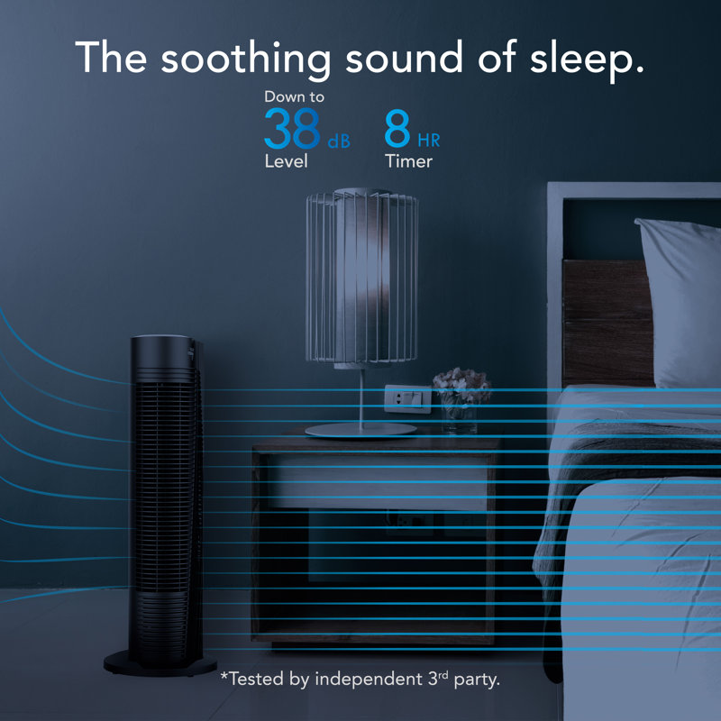 Vornado OSC54 32 in. 4 Fan Speeds Tower Fan in Black with Remote Control and Oscillation