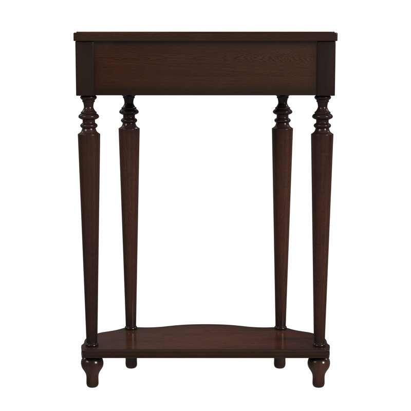 Ashby Demilune Console Table with Storage, Dark Cherry