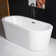 66.38" x 31.75" Freestanding Soaking Acrylic Double Ended Bathtub with Wide Rim
