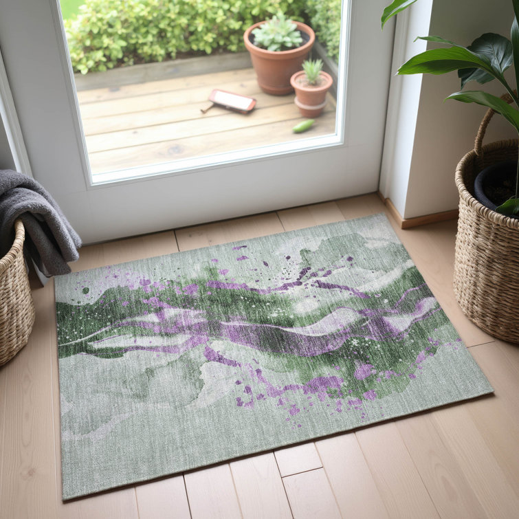 Premium Machine Washable Elize AMF1523 Abstract Rug