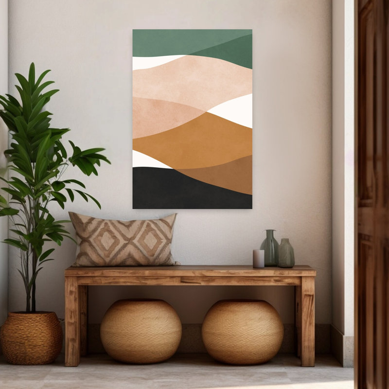 «Earthy Desert Landscape Contemporary Landscape Nature», reproduction d'art murale, H 48 po x l 32 po