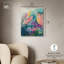Toile abstraite abstraite avec art floral-110303015-110303019