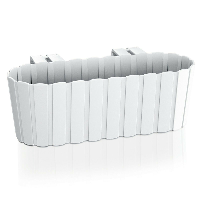 Aarifah Railing Planter, White