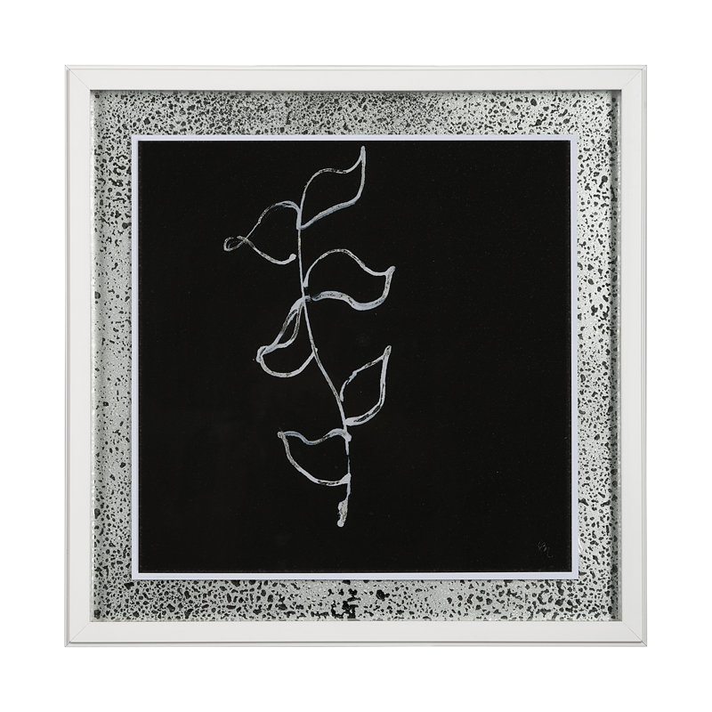 "Flora II", reproduction d'art encadrée texturée matte sous verre, Flora VI