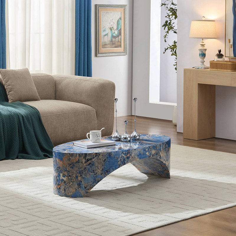 Table d'appoint The Oval, Bleu