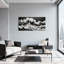 Motif de vagues tendance en noir et blanc-2030225779