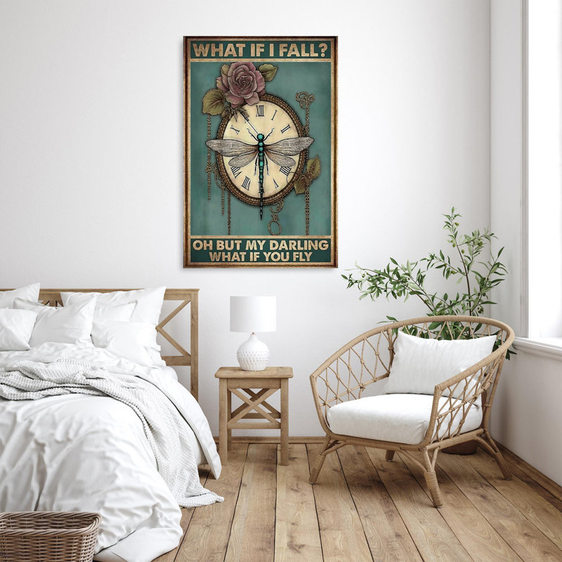 Impression sur toile, "Immanuele libellule", H 20 po x l 16 po x P 1,25 po