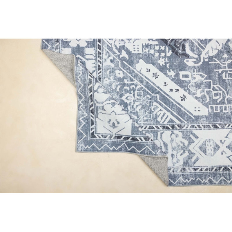 Tapis rectangulaire Armya avec envers antidérapant, Rectangle 4 pi x 6 pi