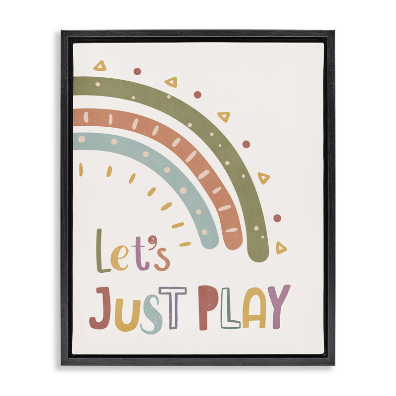 «Let Just Play Rainbow Brown», art mural encadré par Nataly White, Cadre flottant noir de jais, H 31 po x l 25 po