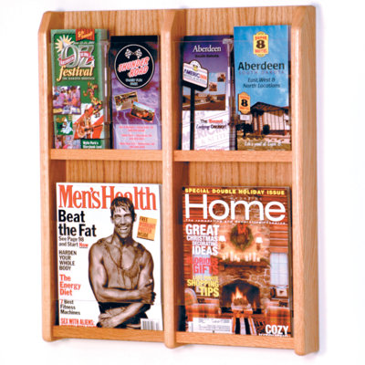 Présentoir mural 4 magazines / 8 dépliants