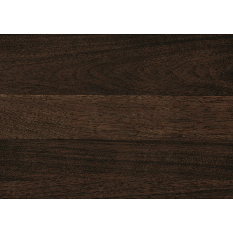 Table de bout carrée moderne avec finition noyer et rangement intérieur attrayant pour porte tambour