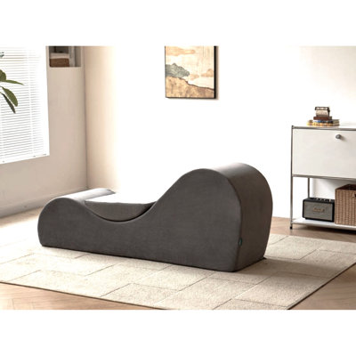 Solace Chaise Lounge Chair - Grey, Ergonomic Design With High Foam Core For Relaxation, Removable Machine-Washable Cover, Space & Compact Packaging In Grey Design, Core, Washable Space Saving
