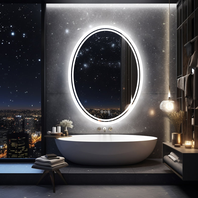 Miroir de salle de bain / meuble-lavabo Sleek Led, 27,50 po x 20 po