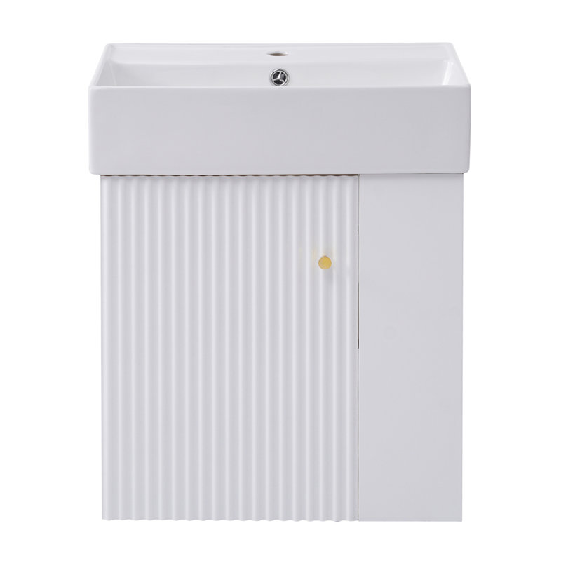 Meuble-lavabo moderne avec lavabo en céramique, meuble-lavabo