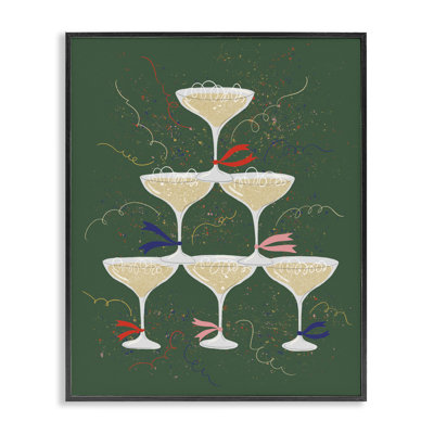  «Celebration Drinks Tower», estampe numérique encadrée par Kristina Hultkrantz